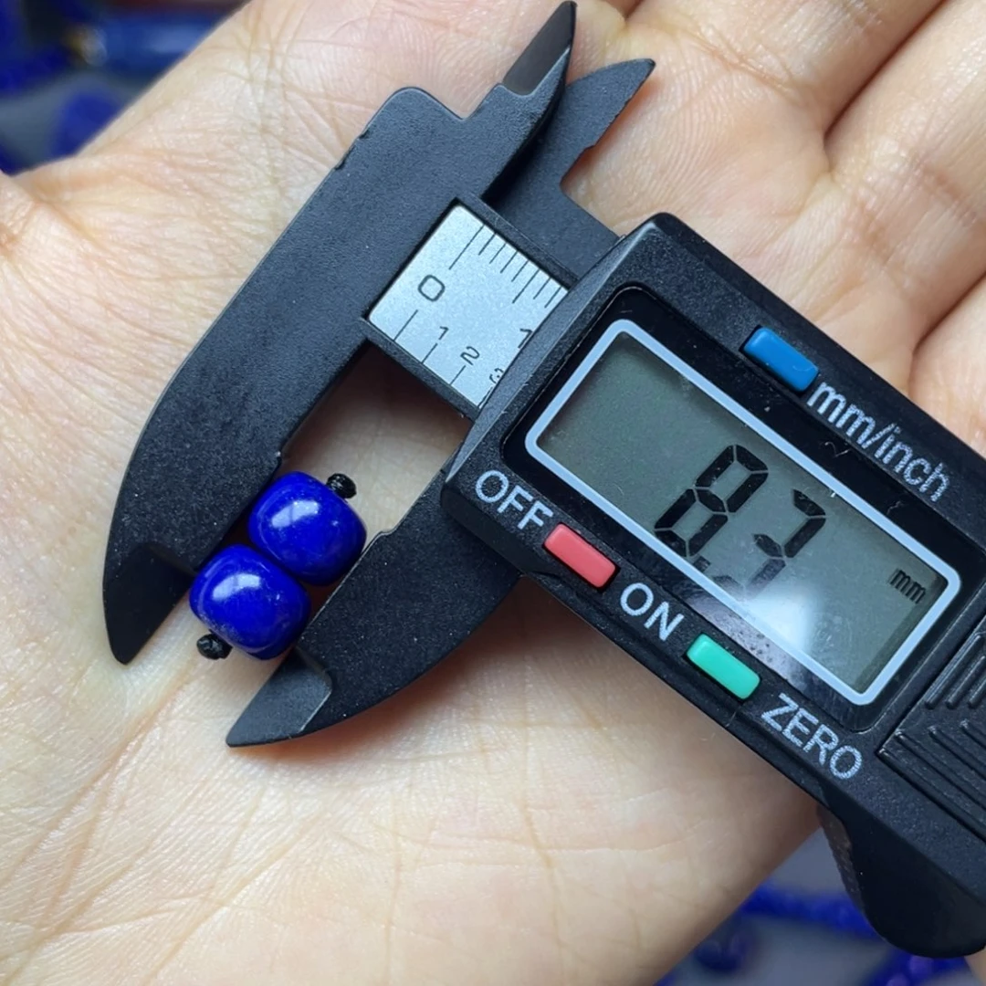 青金石未镶嵌8×6mm老型对珠配饰