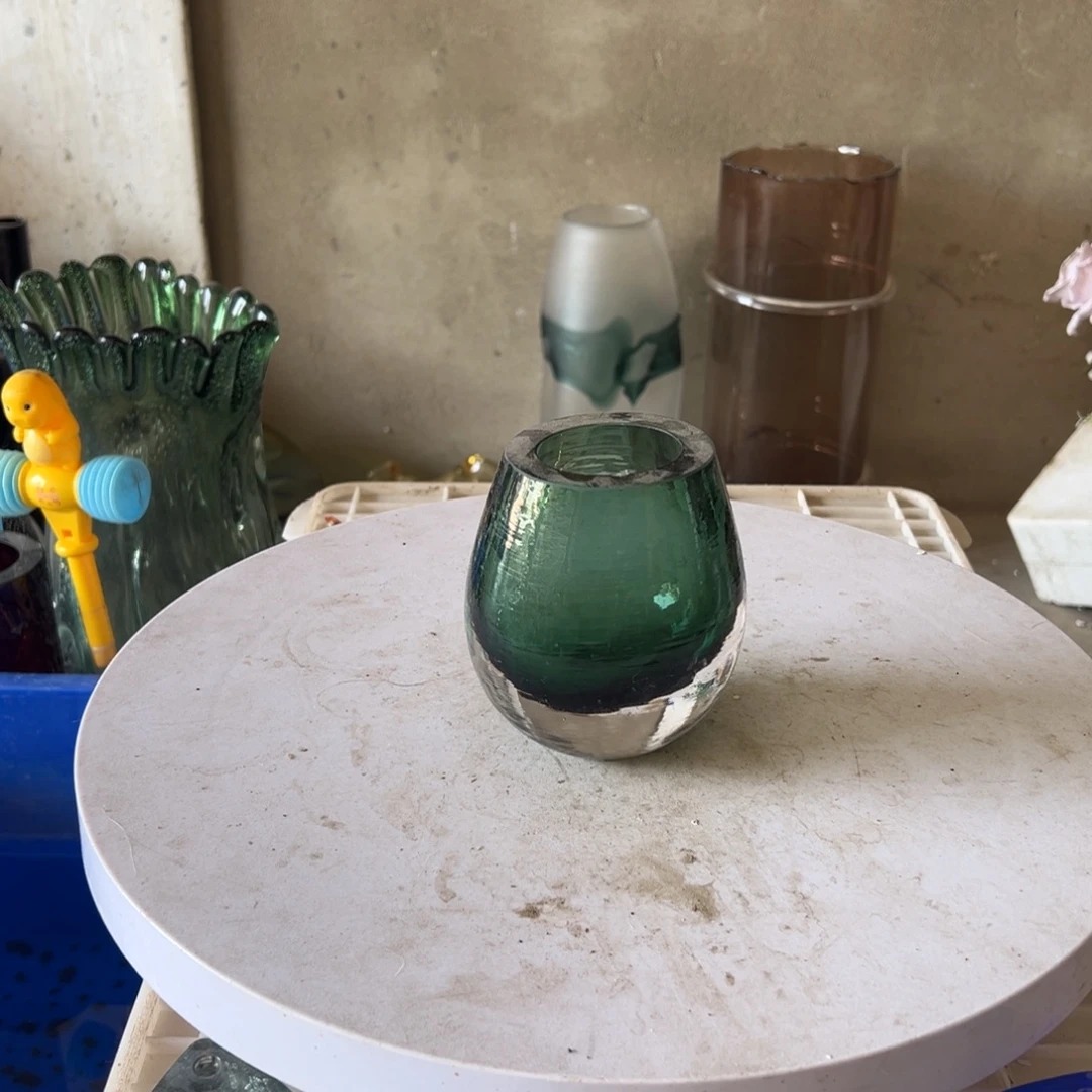 弘扬琉璃花器磕口高度11
