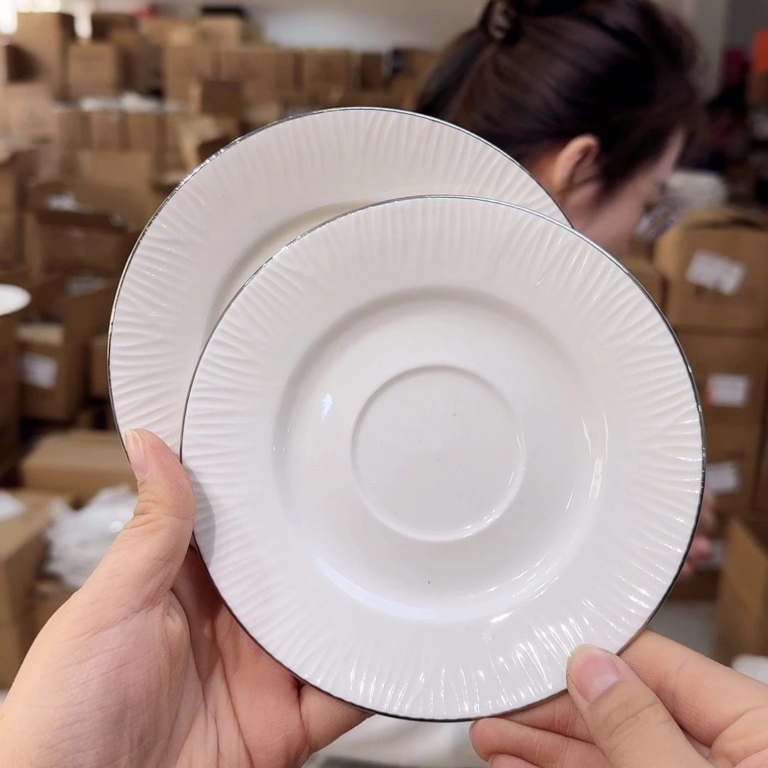 骨瓷骨瓷6英寸味碟15cm 6个实用外贸骨瓷