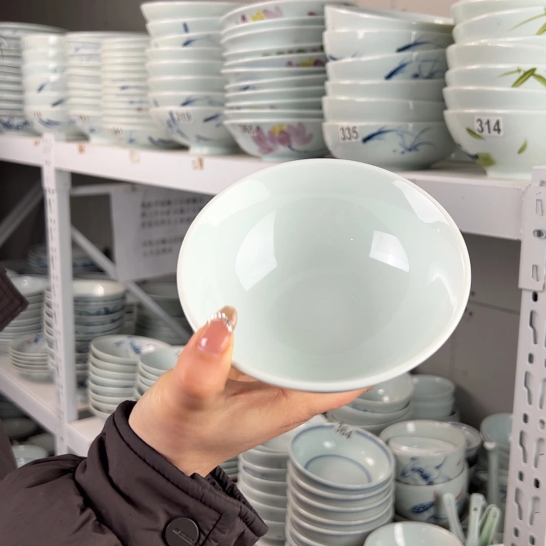 微瑕手绘5寸高足碗（随机图案单只装）