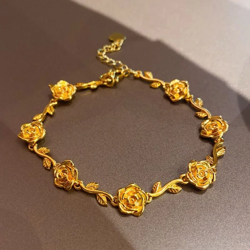 钨金手链 玫瑰花手链