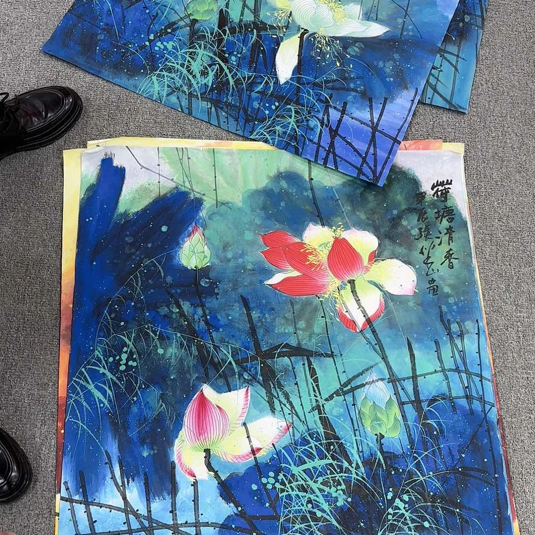 国画国画作品多次