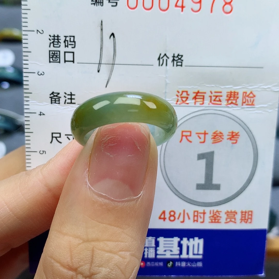 翡翠未镶嵌戒指天然