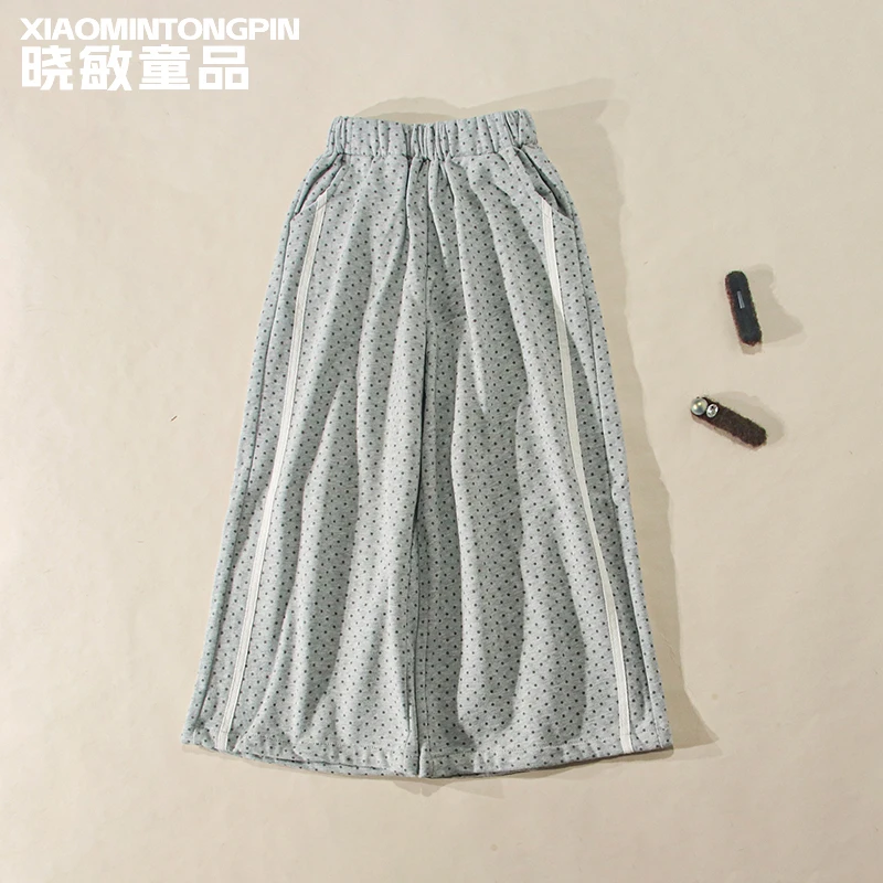 波点织带休闲裤3C3815