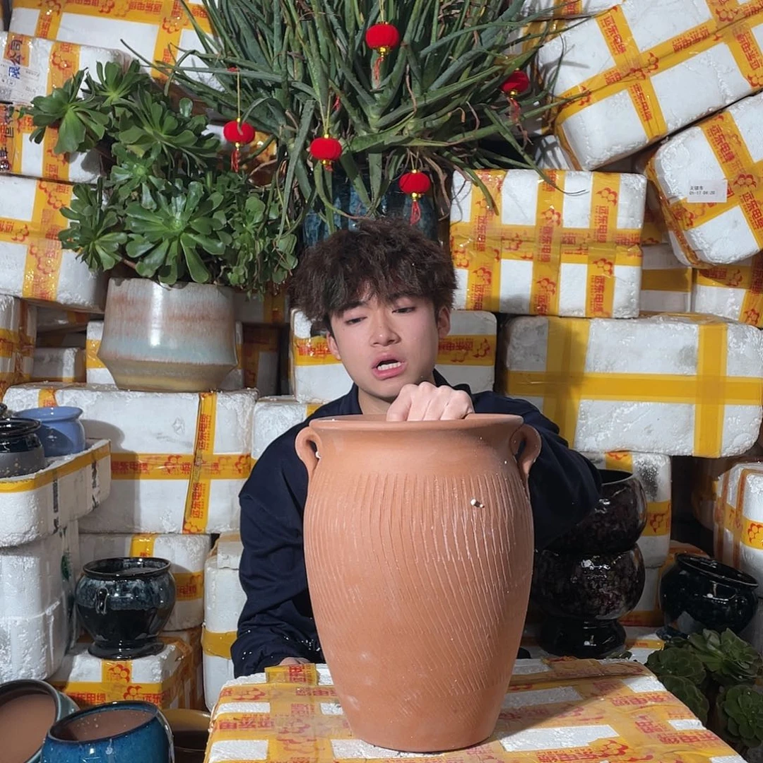 红陶宜兴紫砂花盆