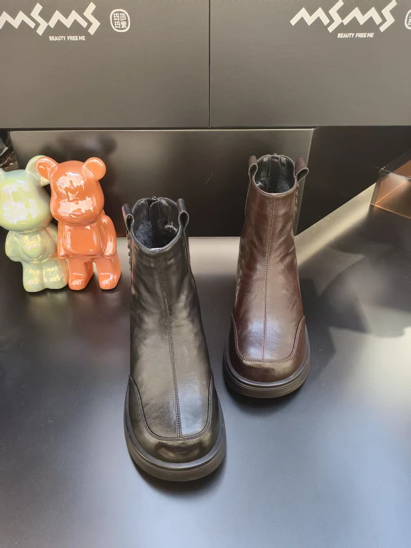 【玛莎玛索】213-263dm冬季新款加绒保暖时尚百搭小短靴