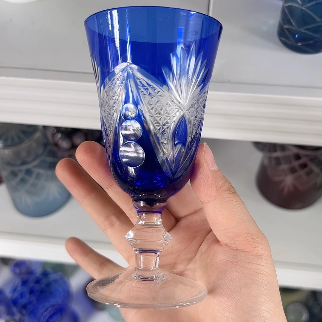 水晶玻璃高脚款微瑕一个
