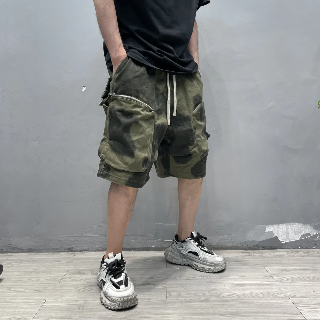 564夏季新款重磅纯棉印染洗水大袋工装短裤拉链宽松多袋休闲短裤