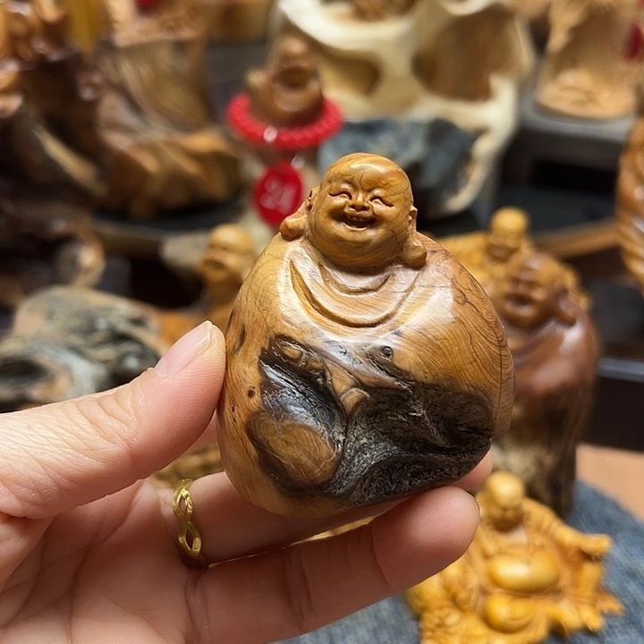 柏木太行崖柏手把摆件