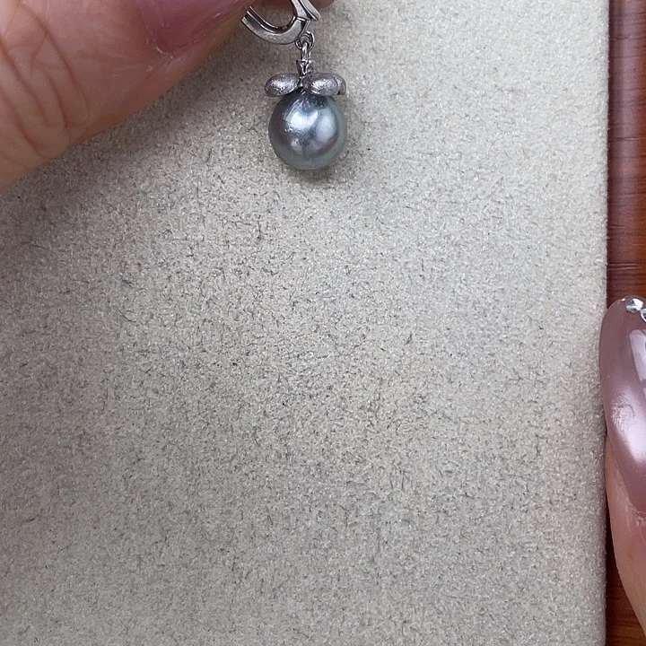 吊坠(不含链)银S925镶嵌海水珍珠