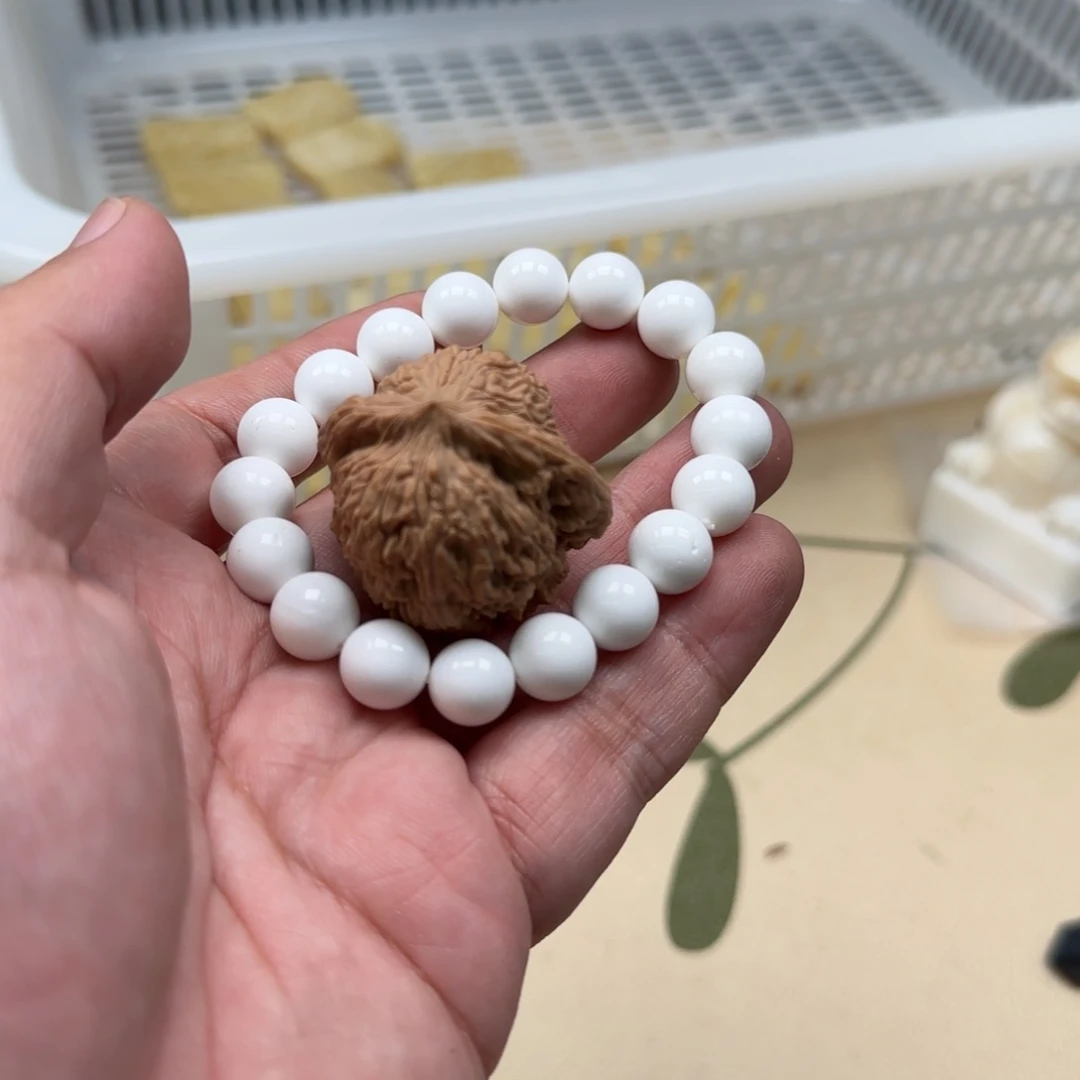 白玉菩提吊坠白色980