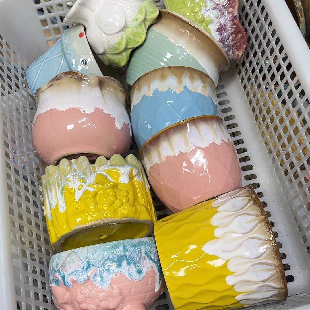 陶瓷花盆特价上新口8-10厘米