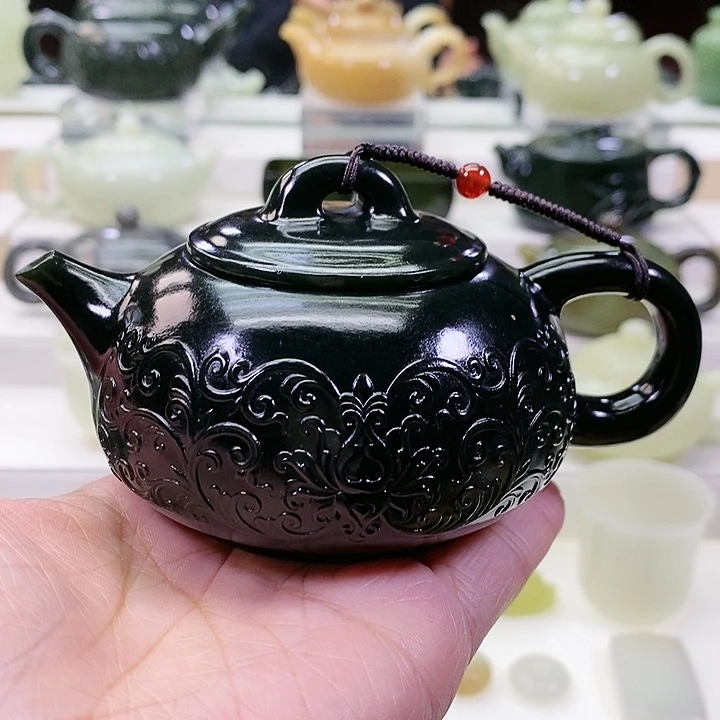未镶嵌和田玉挂件茶壶180m l