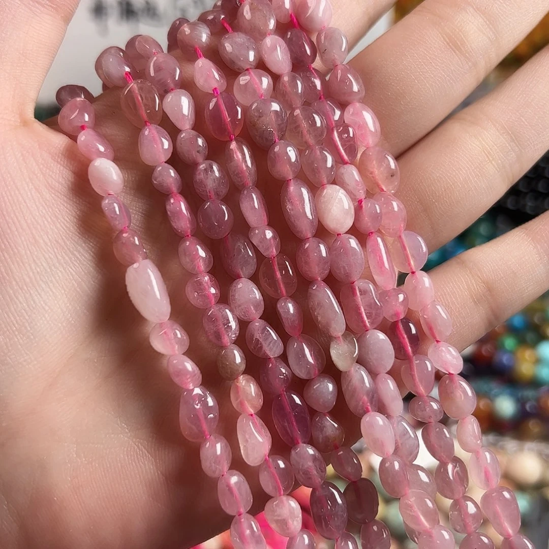 玛瑙/玉髓未镶嵌珠宝半成品s551 天然紫马粉随行糖豆