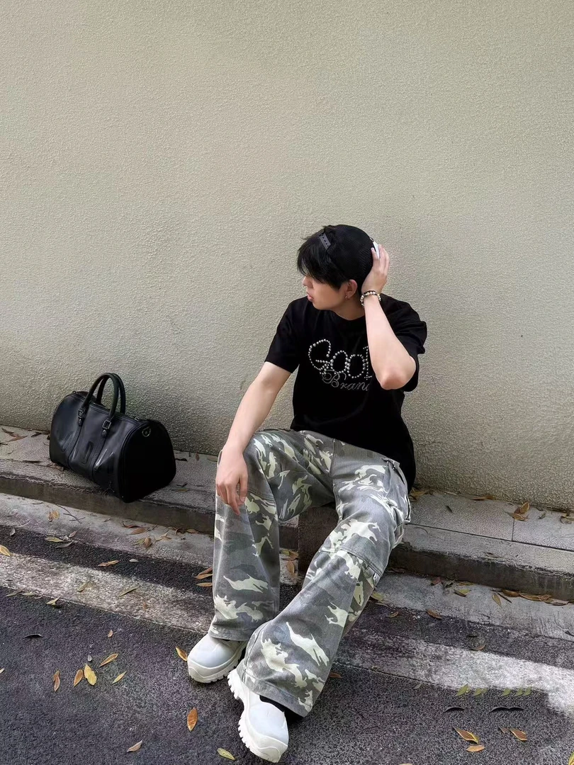 [AG一诺同款月光银白陶瓷珍珠款短袖]轻奢时尚高级感T恤男女同款