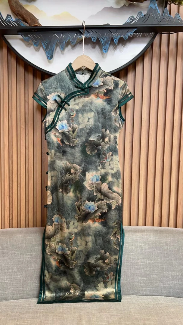 8号夏季常规款中国风立领低领旗袍高开衩复古网红