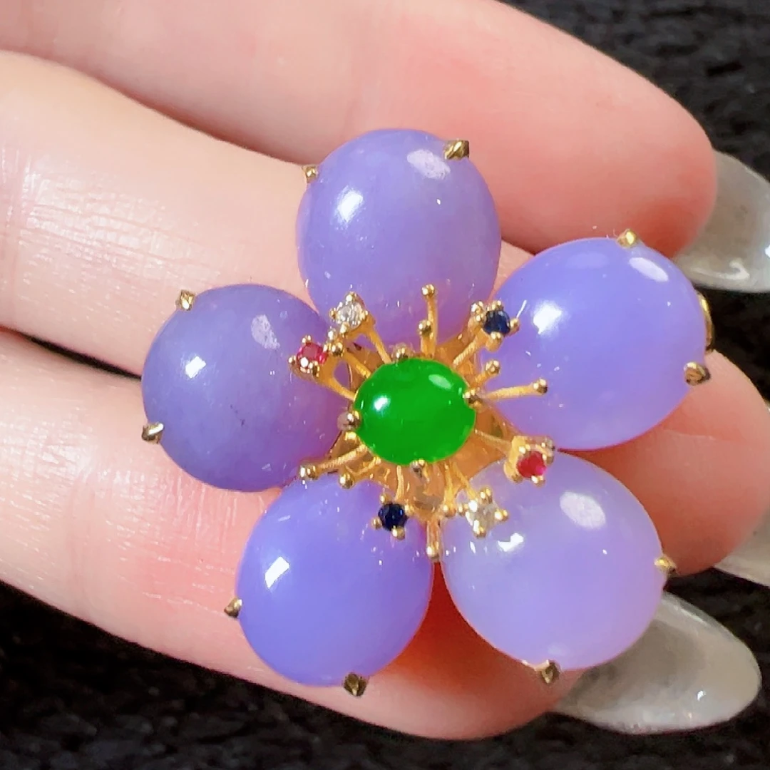 翡翠18K金镶嵌颈饰签收后24小时鉴赏期，过时不退