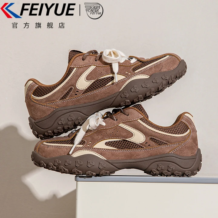 feiyue/飞跃女鞋运动鞋女2025秋季新款爆款网面透气休闲德训鞋子