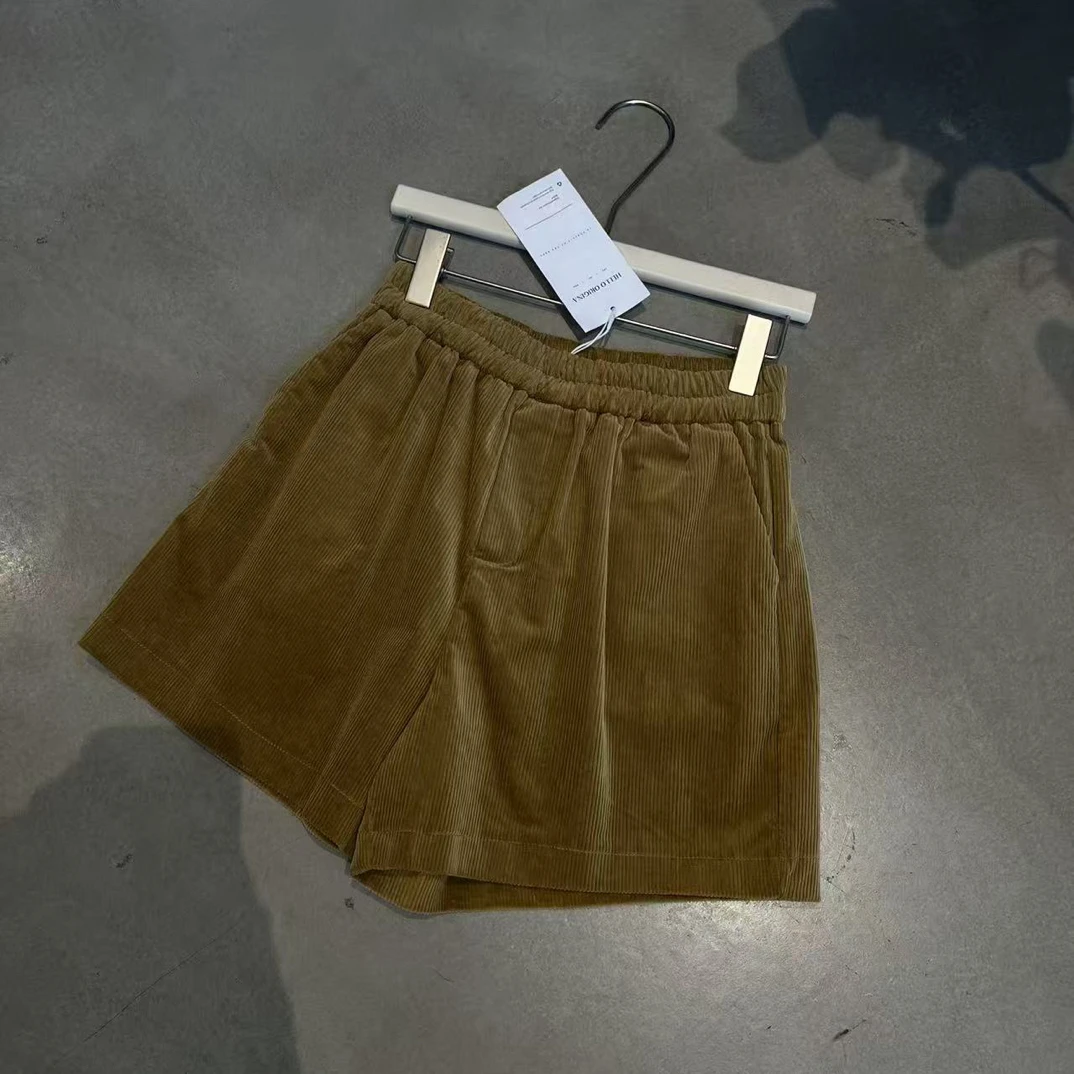 hello@8983 韩系复古日常百搭灯芯绒休闲短裤 10-14