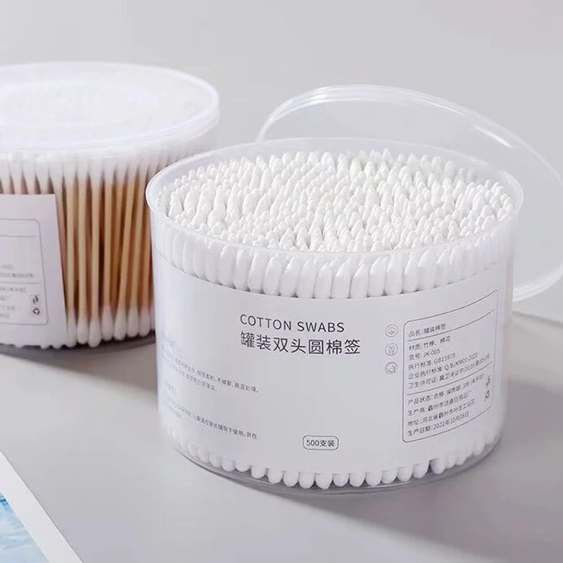 (①00-②000支)一次性棉球棉签棉棒掏耳朵化妆清洁双头棉签棒尖头