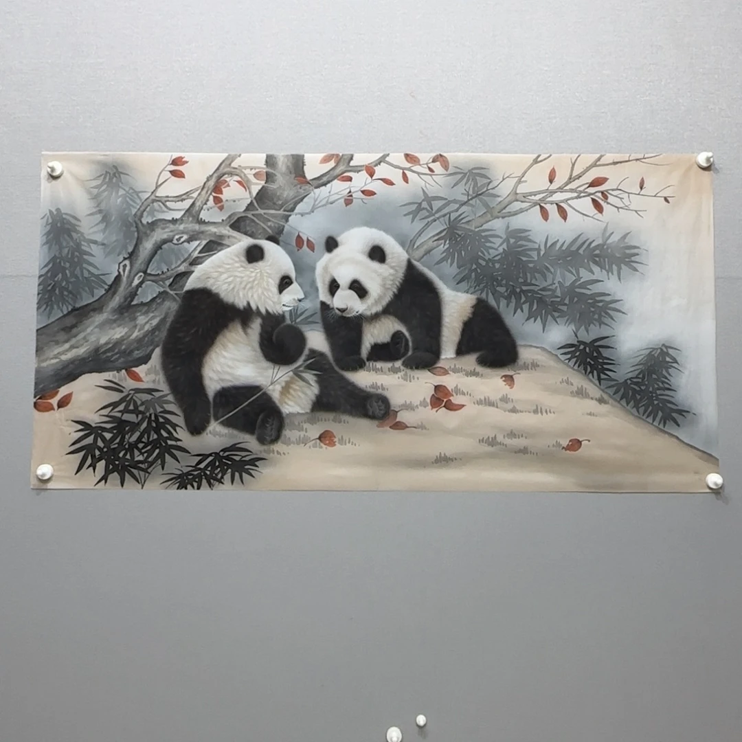 活***町国画绢本横幅四尺工笔国宝图贾敏