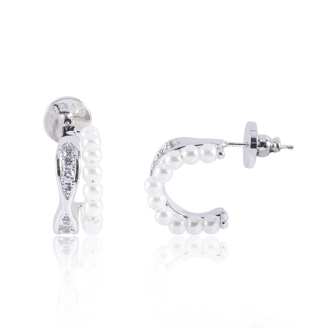 镀k金 925银针【逸韵】CNC精工 珠影轻奢高定耳钉 1567