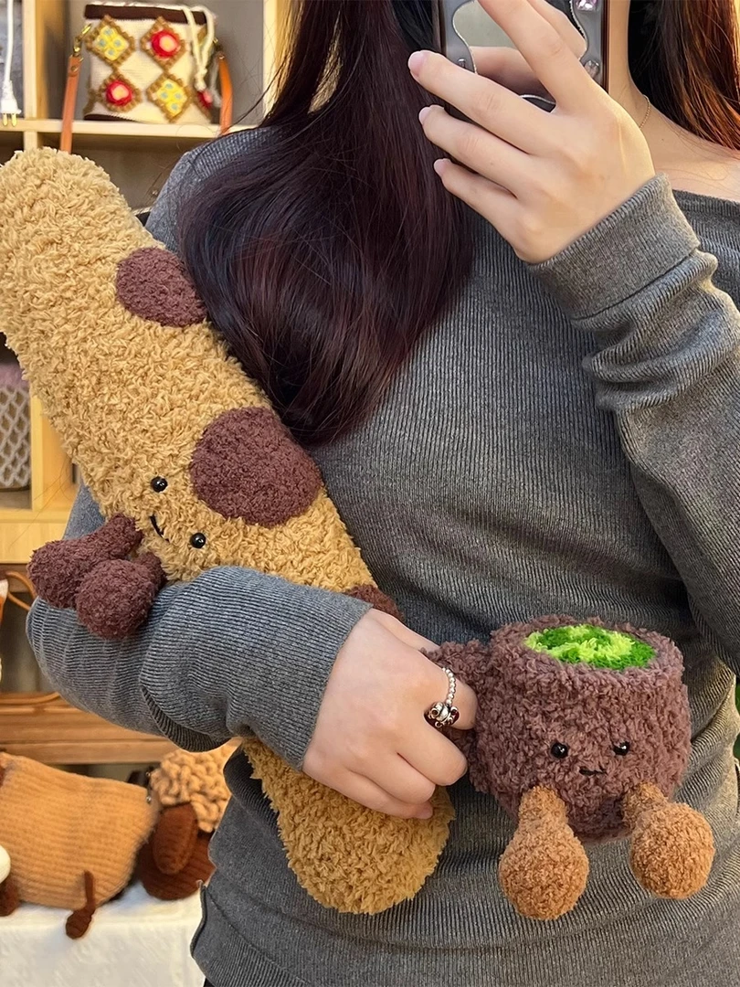 手工DIY编织法棍面包玩偶材料包自制毛线抹茶拿铁挂件小红书同款