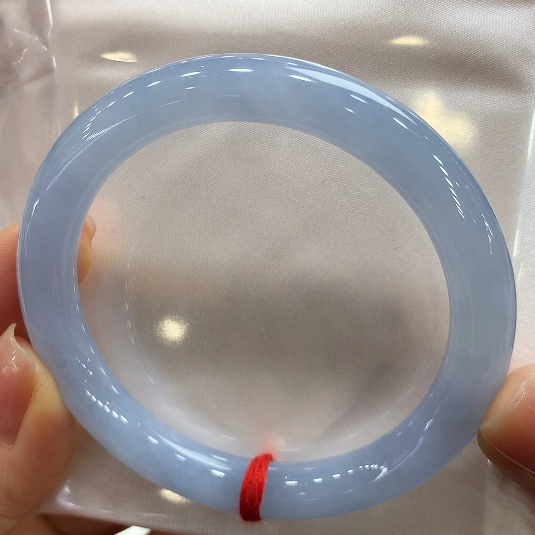 翡翠未镶嵌手镯55圆条两天鉴赏