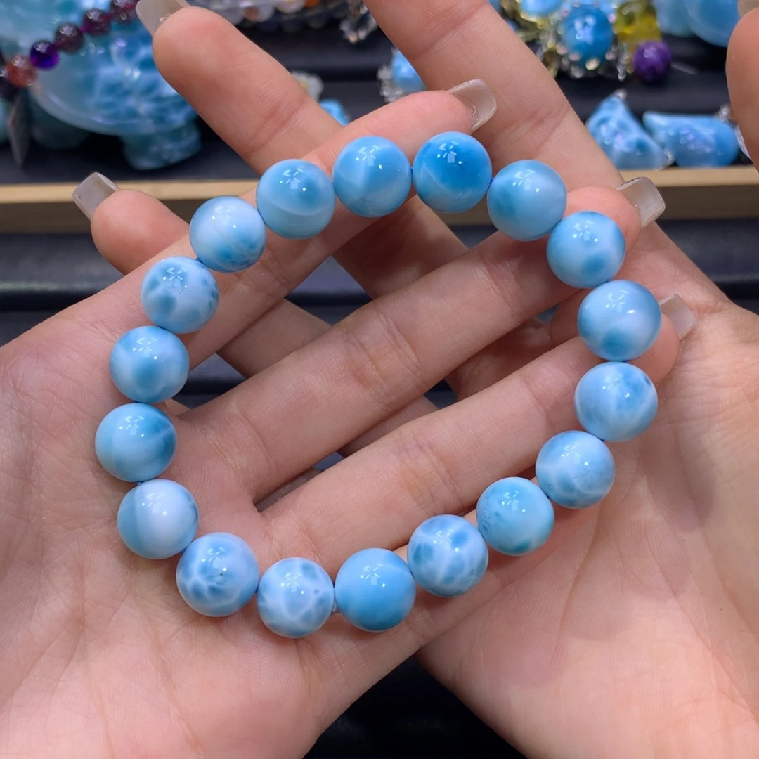 针钠钙石（海纹石）手链未镶嵌卷*风