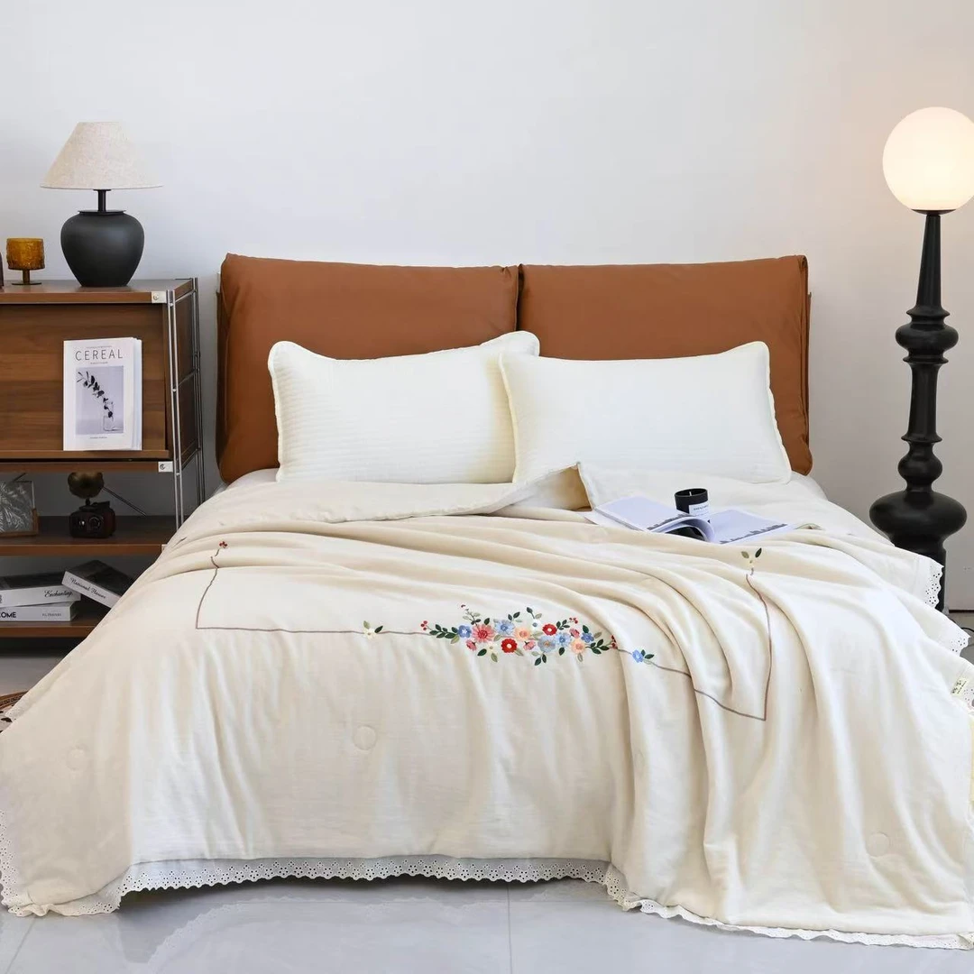 【波西米亚—双人夏凉被】200*230米雨露亚麻夏凉被超柔（带包装）