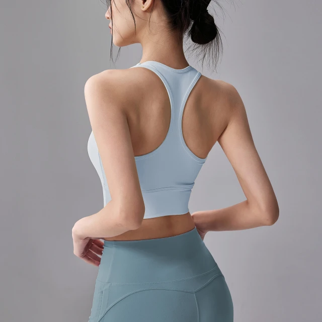 运动内衣女防震聚拢速干瑜伽背心跑步训练健身文胸透气外穿夏美背