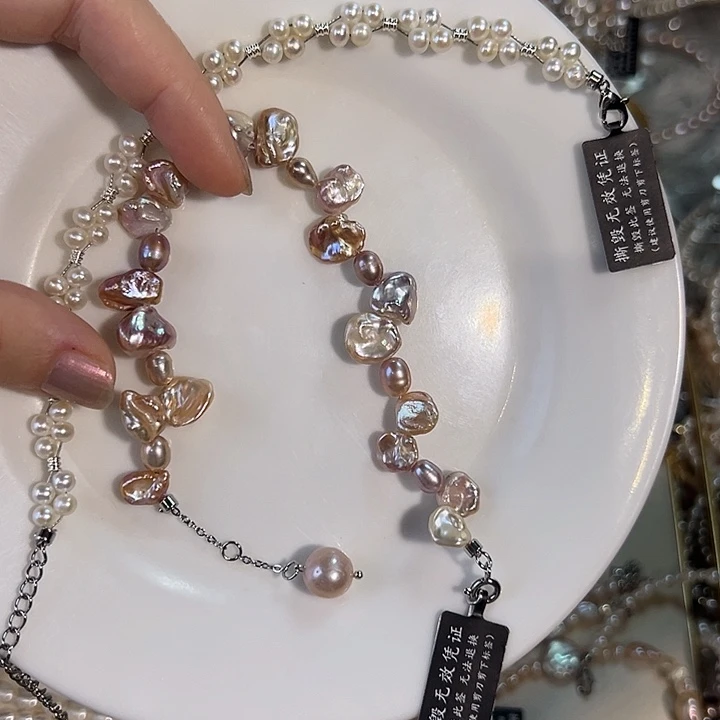 未镶嵌淡水珍珠耳饰?***?