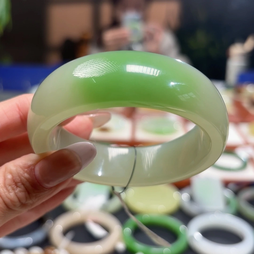 和田玉未镶嵌手链57 58