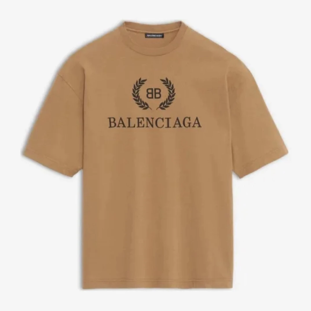 95新 Balenciaga/巴黎世家 jp921 610579  麦穗双B短袖 S码