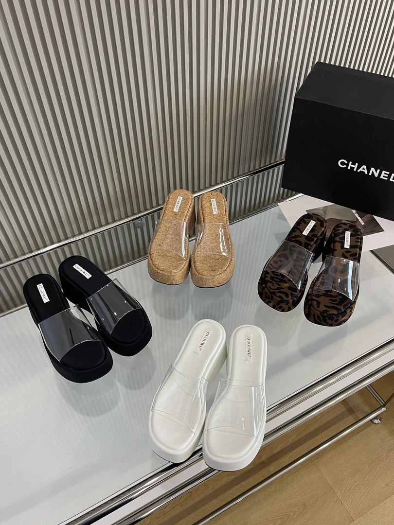 【茶茶】时尚一字带凉拖女外穿2025夏季新款厚底增高松糕鞋拖鞋女