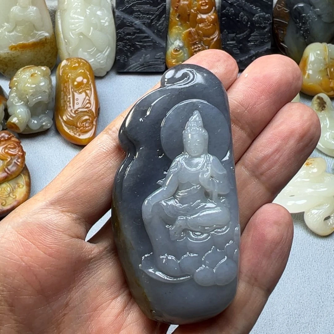 和田玉未镶嵌挂件