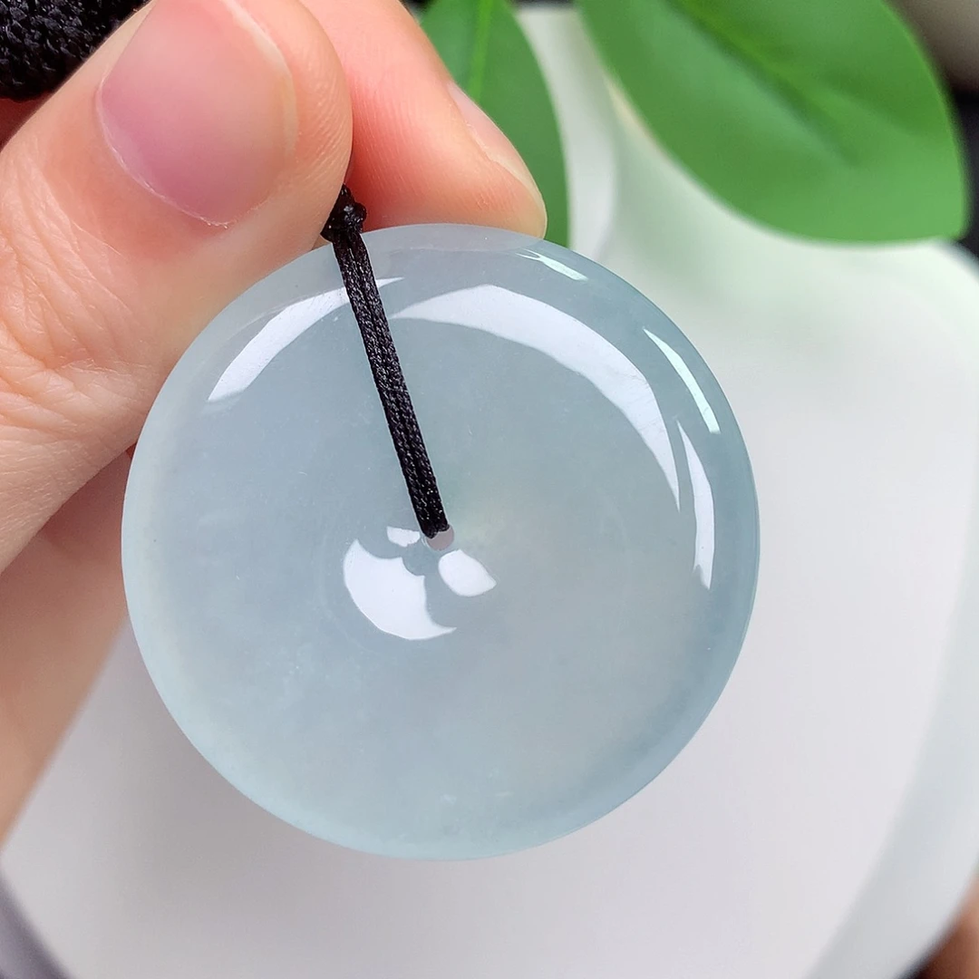 颈饰未镶嵌翡翠平安扣 38.3-6.2mm