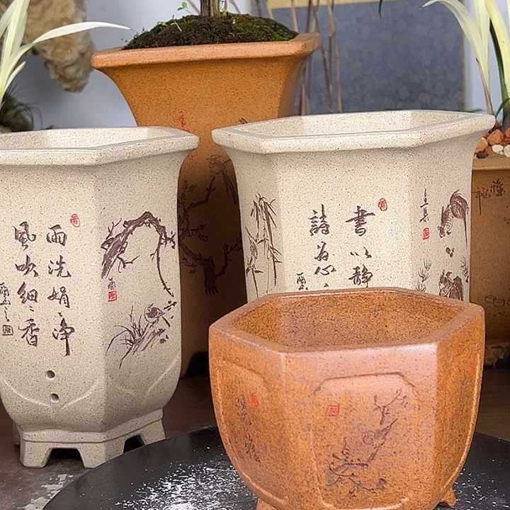 紫砂花盆苏兵紫砂花盆9-7.5