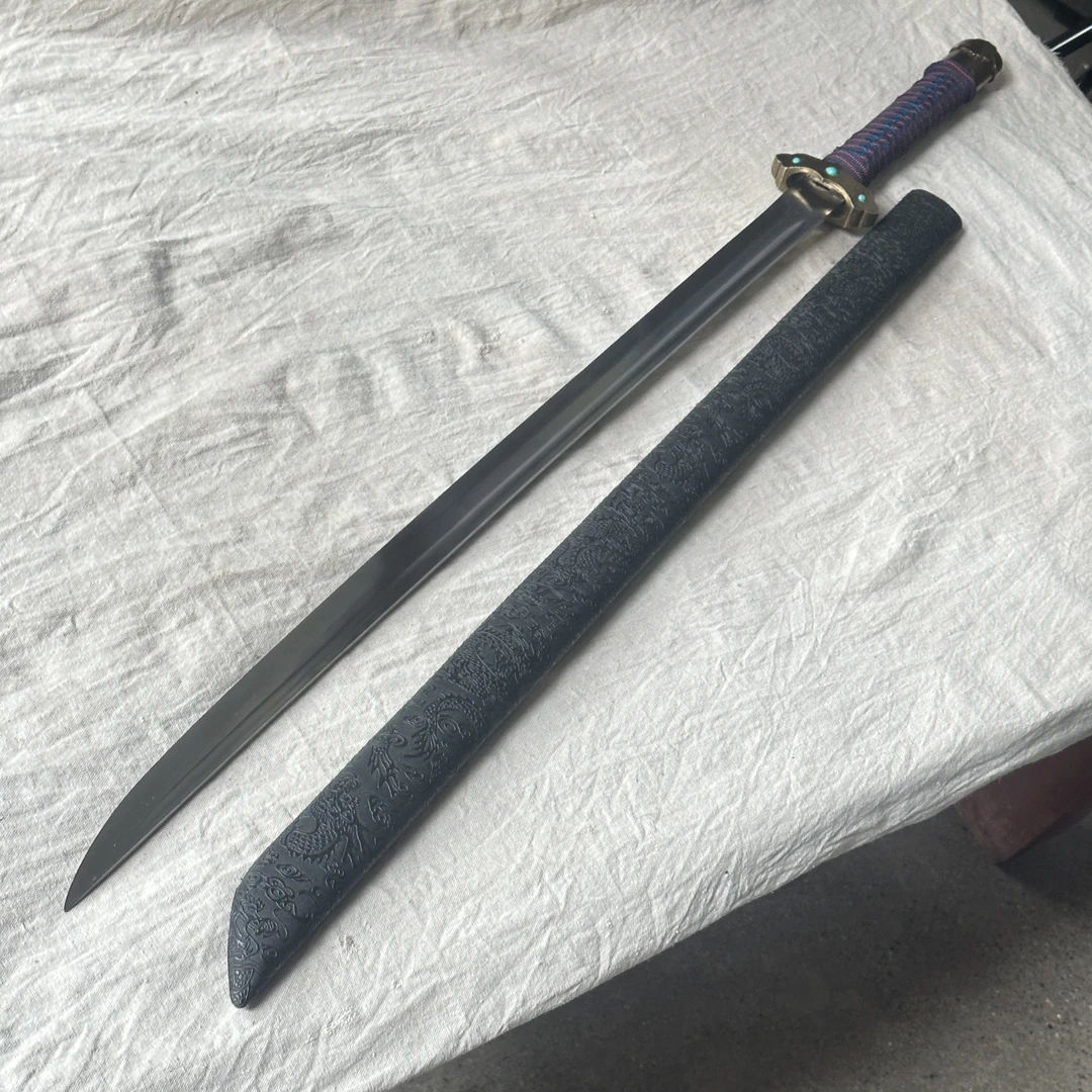 559 龙泉昊天宝剑高猛钢绣春刀实木皮鞘未开刃