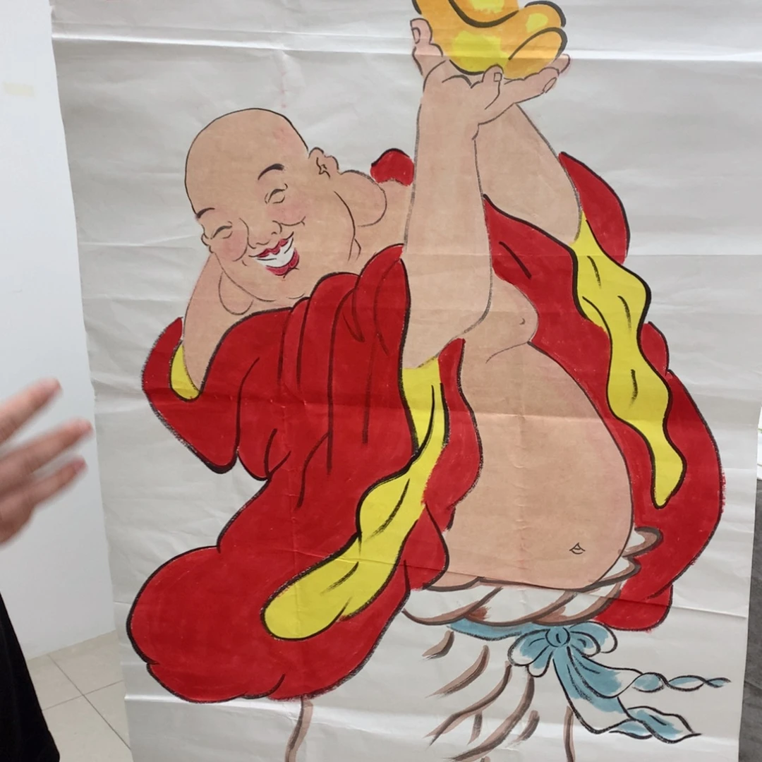 国画招财进宝。