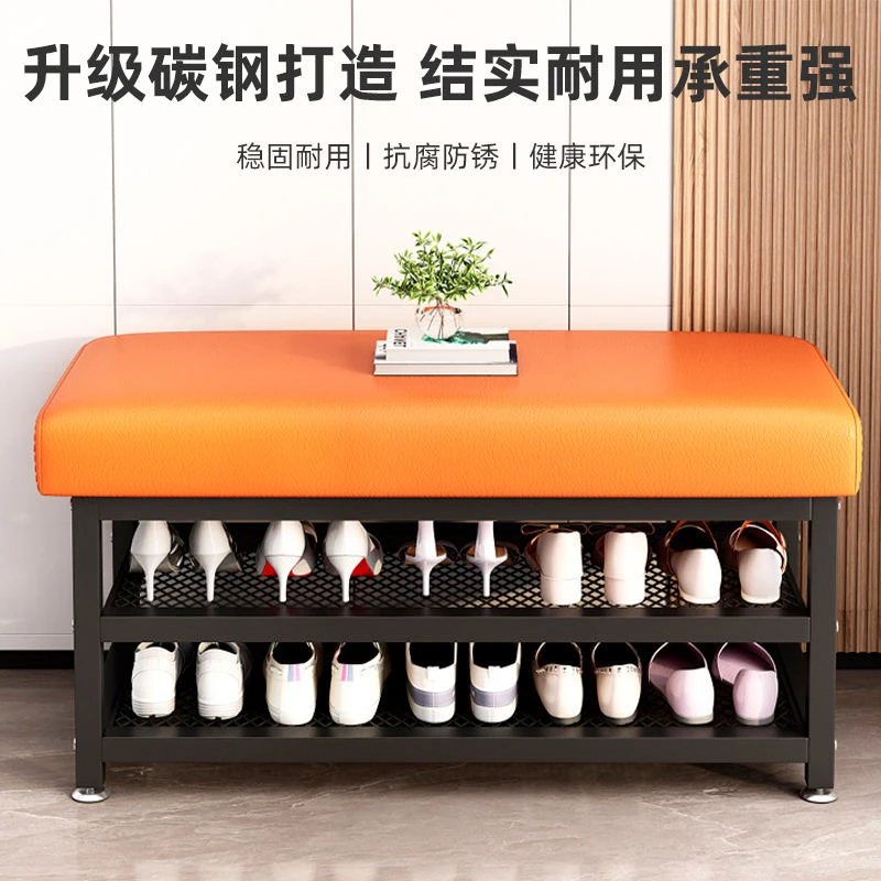 简约门口换鞋凳家用一体鞋架子软包坐垫可坐可收纳鞋架床尾鞋柜凳