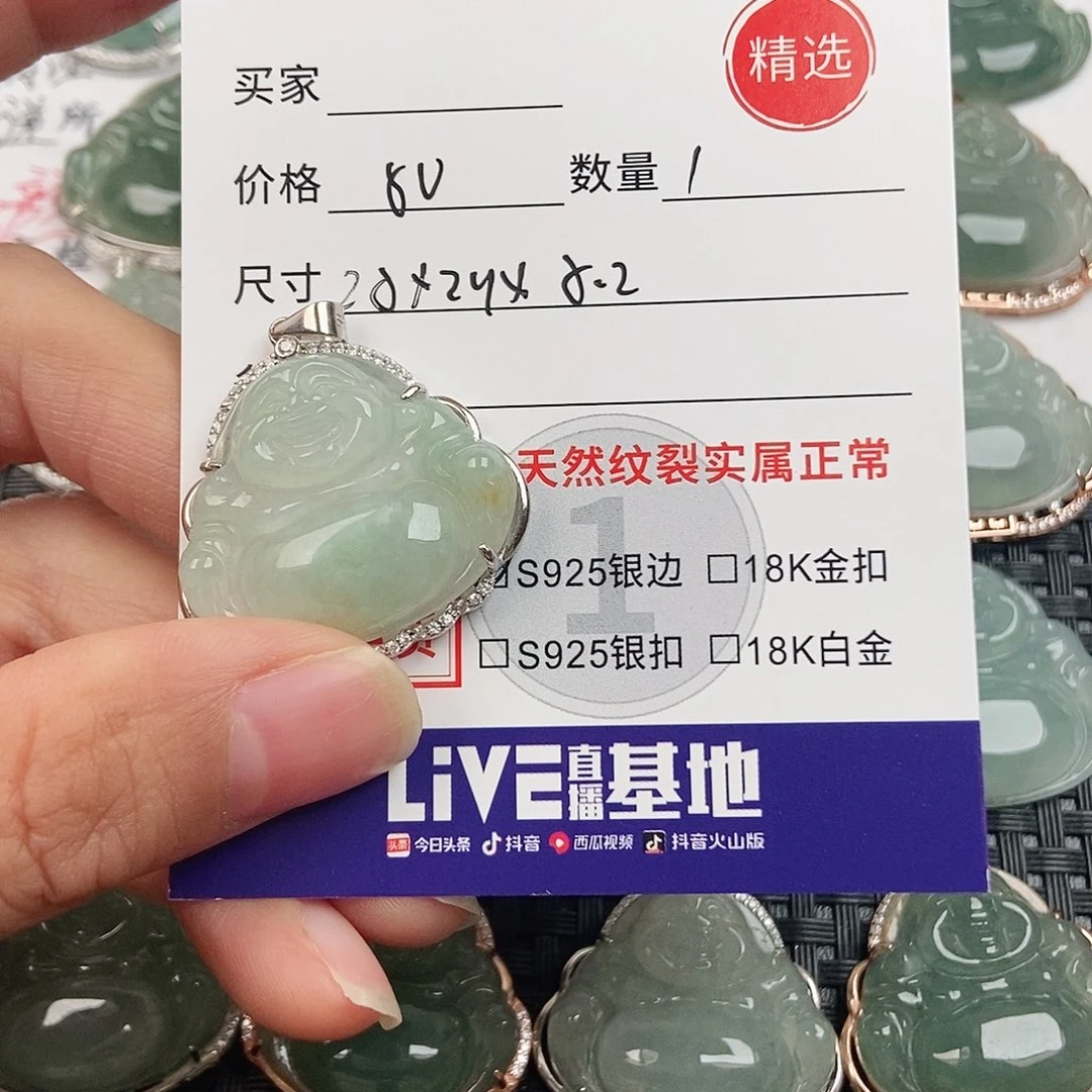 翡翠银S925镶嵌颈饰