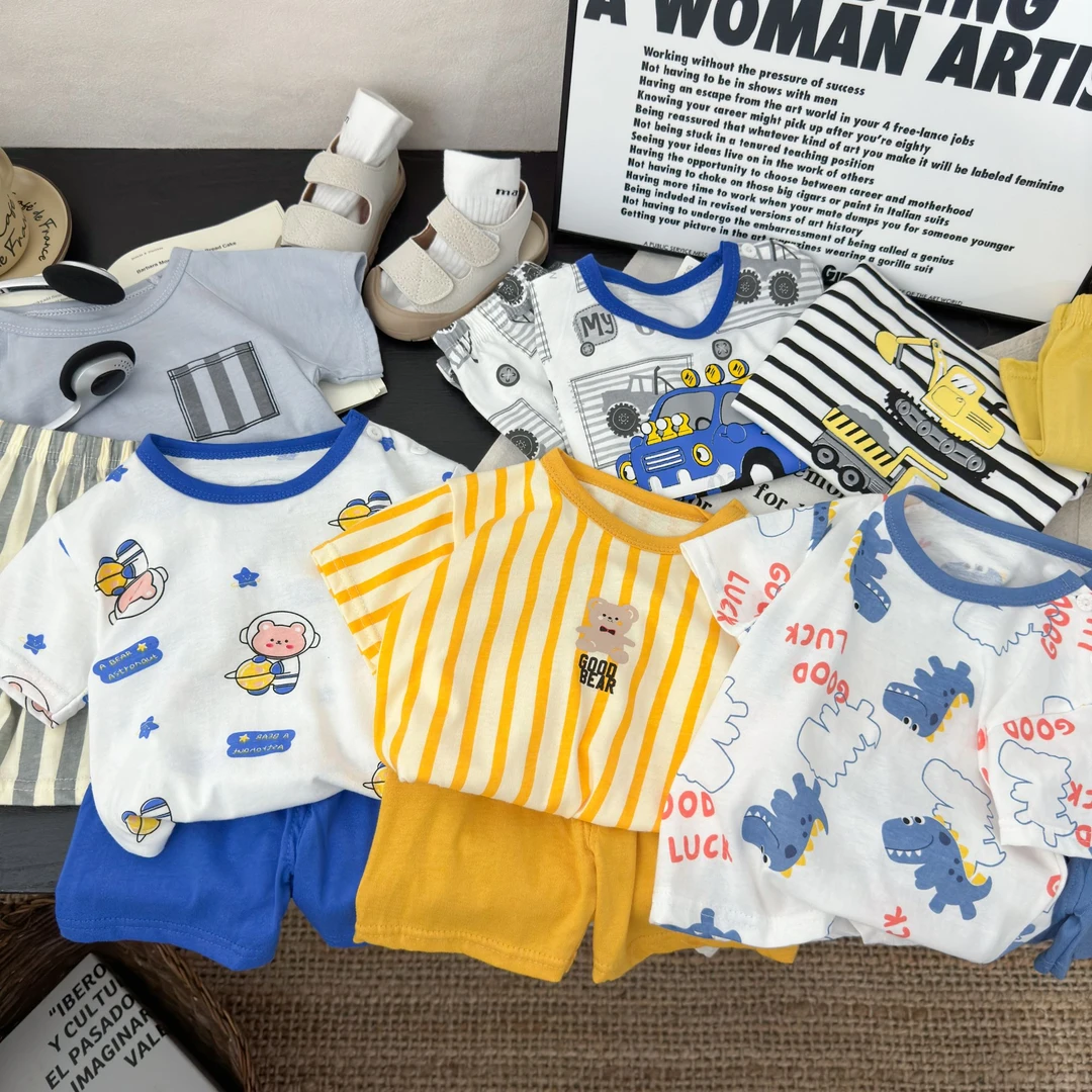 【A类纯棉二件套】儿童童装休闲夏季外穿薄款小童纯棉短袖套装