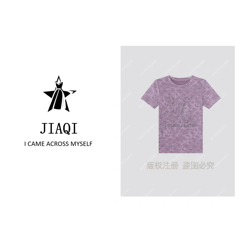 【佳琪高奢】A79139新款洋气百搭休闲短袖