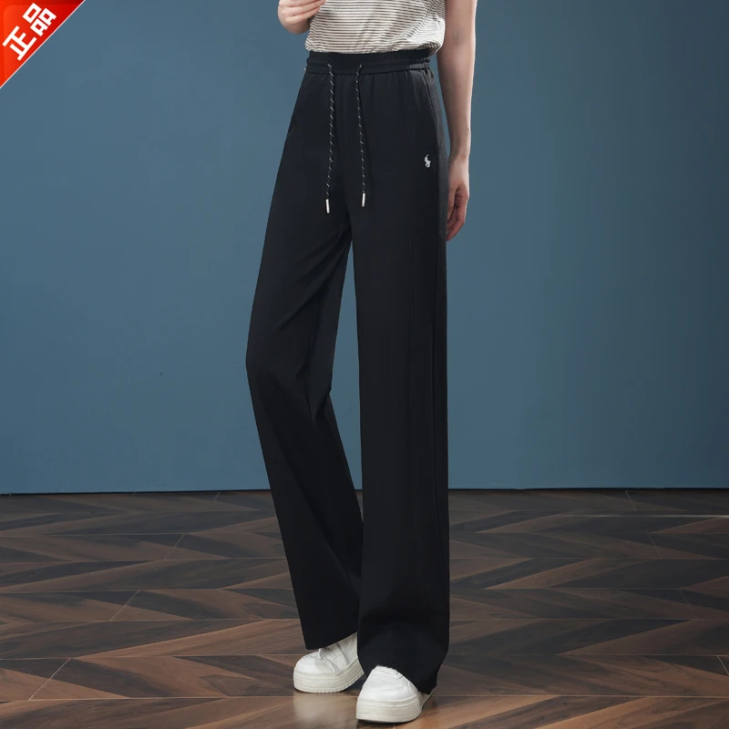 正品2025新款春秋女高腰休闲阔腿裤垂感时尚韩版宽松直筒裤子爆款