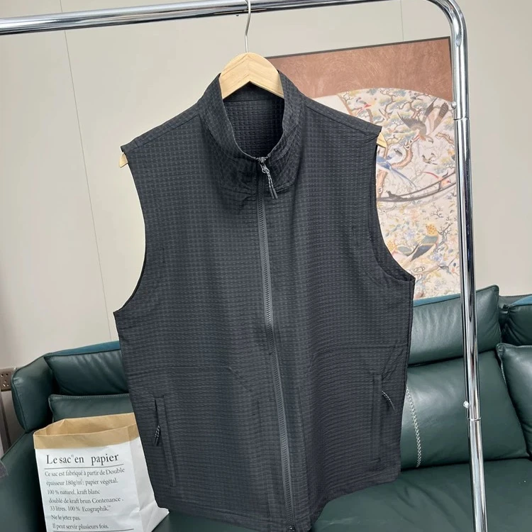 户外春夏运动马甲！男子训练舒适保暖休闲男外套！男士款-立体格