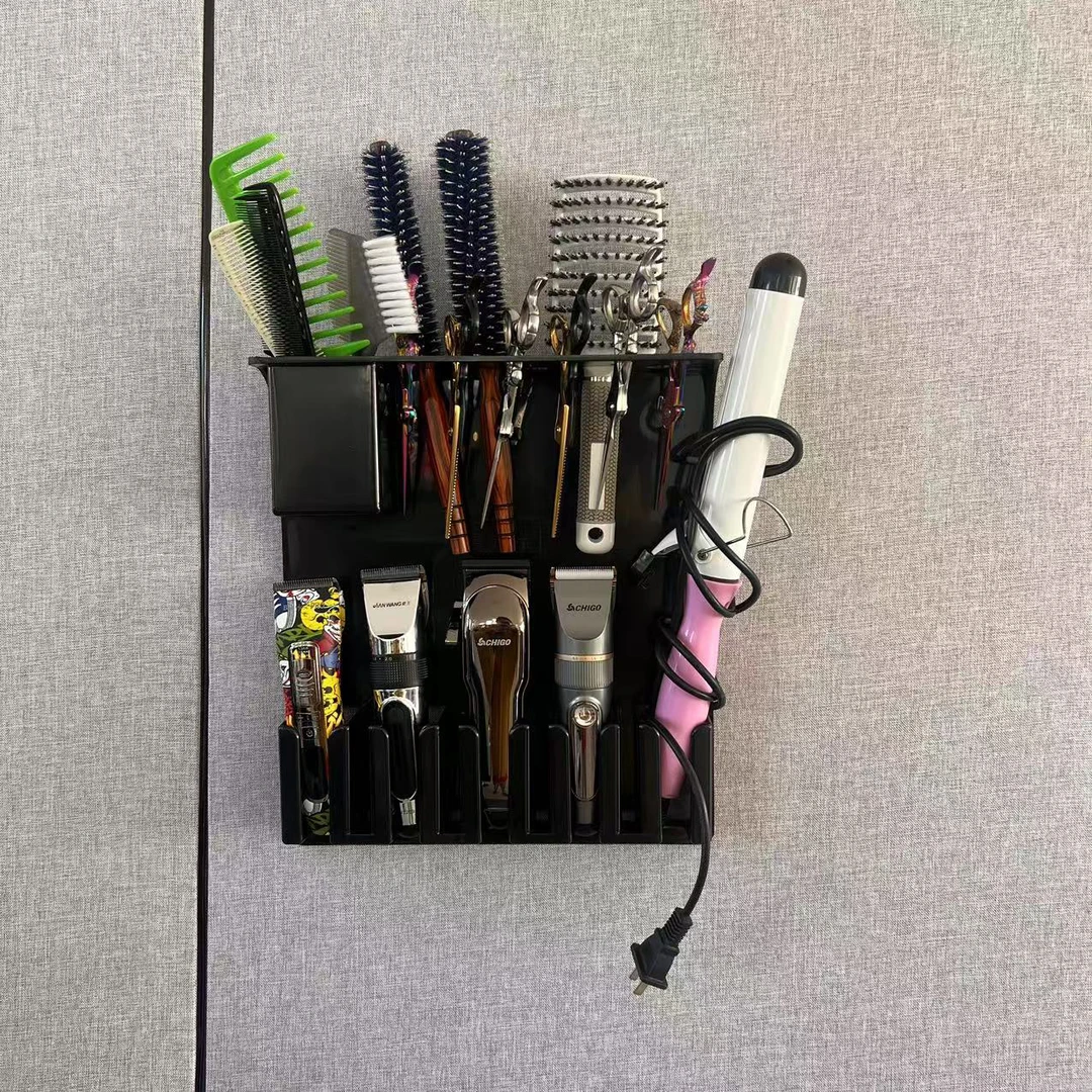 美发师收纳架用推子剪刀滚梳梳子工具收纳理发师壁式耐用围布