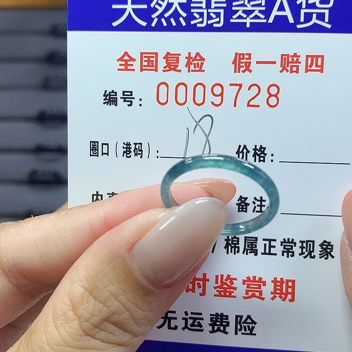 翡翠戒指未镶嵌9728