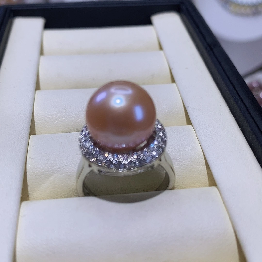 淡水珍珠戒指合金
