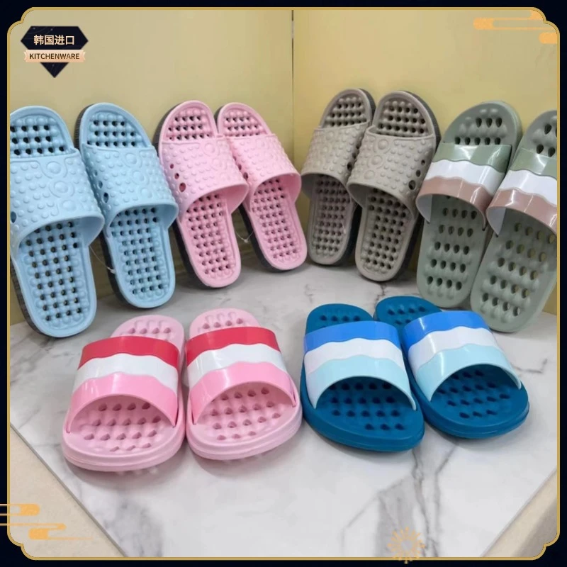 按摩室内便携新居家用韩国原装进口-浴室漏水防滑拖鞋-EVA材质